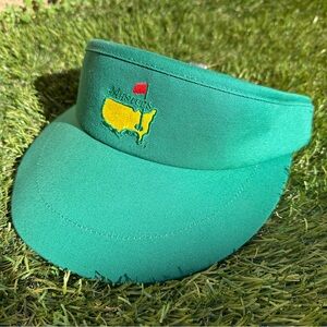 Masters Green Low Rider Visor Retro Vintage High Crown Augusta Logo Golf Visor